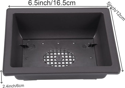 15 PCS 6.5 Inch Bonsai Training Pots with Trays, Rectangular Plastic Growing Pots, Flower Succulent Pots Container for Garden, Yard, Office, Porch, Balcony, Home Decoration