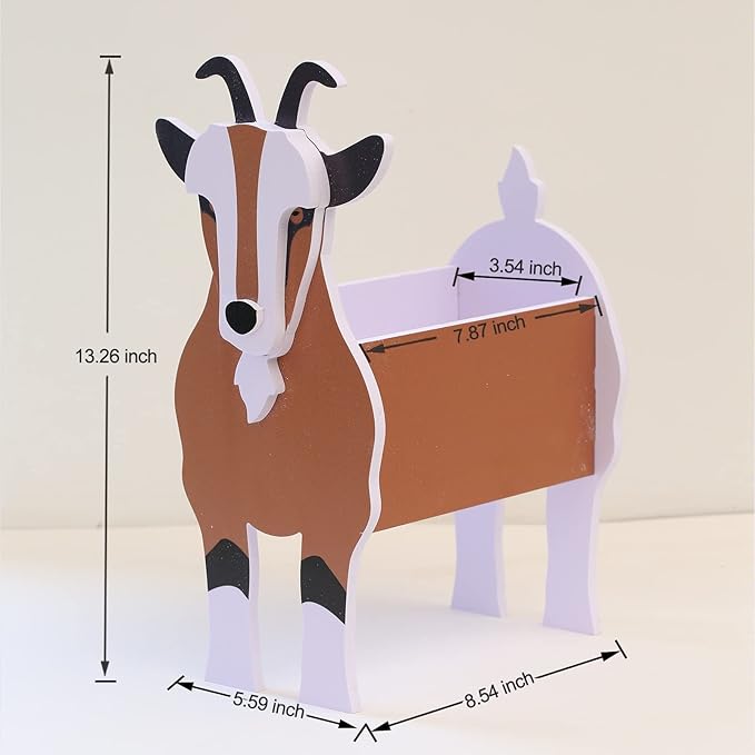 Goat Gifts for Goat Lovers,Goat Planter Plant Pot,Cute Flower Pots for Garden Decoration,Christmas or Birthday Gifts for Women,Plant Container Holder for Outdoor Indoor Small Goat