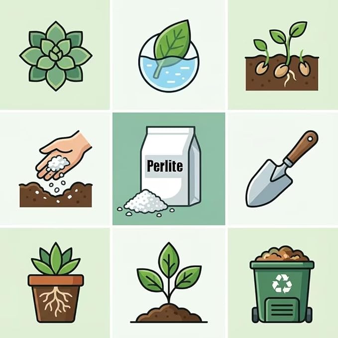10QT Organic Perlite Horticultural Soil Amendment for Plants and Enhanced Drainage Enhanced
