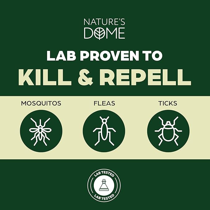 Nature’s Dome Cedarwood Flea & Tick Spray – 16 oz – Kills & Repels Fleas, Ticks, Larvae & Eggs – Plant-Based Pest Control – Safe for Pets, Kids & Plants – Ready-to-Use (16 Oz, Cedarwood)