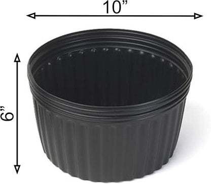 Chalily 10" Aquatic Plant Pot Great for Water Lilies, Lotus, and Other Pond Plants Round Plastic Planter for Outdoor Ponds Terrific for Aquatic Soil Alternative to Basket Lily Pots