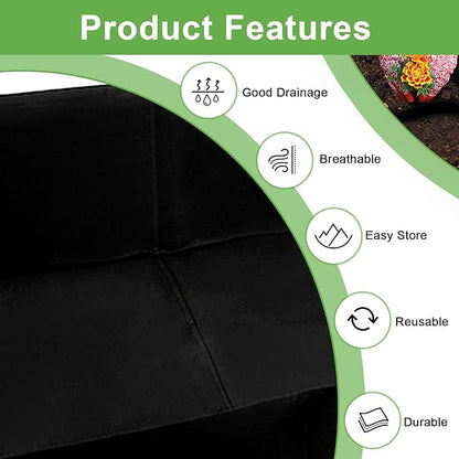 Fabric Raised Garden Bed, 6x3x1Ft 128Gallon Grow Bags, Rectangle Fabric Garden Bed for Growing Vegetables Potatoes Flowers Planting Container for Outdoor Gardenin (1Grid, 71 * 35 * 16in)