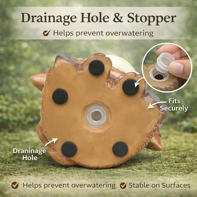 Highland Cow Succulent Planter with Drainage Hole & Plug, Mini Resin Cow Flower Pot for Indoor Outdoor Plants, Cute Animal Planter for Home & Garden Decor (A)
