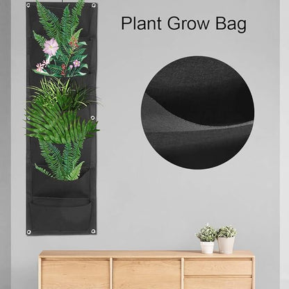 Zerone Vertical Garden Planter, Hanging Grow Bag with 7 Pockets, Wall Mount Plant Container