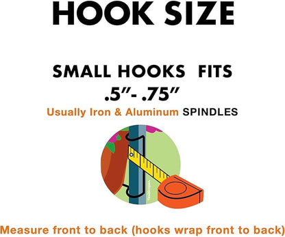 Railscapes Floating Railing Plant Clip for 1/2" - 3/4” Narrow Spindles, 3-Pack
