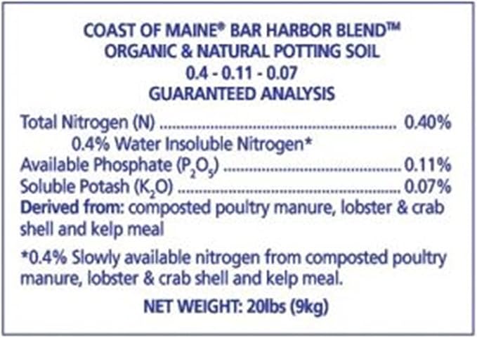 Coast of Maine Bar Harbor Blend, 8qt (Pack of 8) Organic and Natural Potting Soil for Houseplants, Flowers, Vegetables, Herbs and Containers