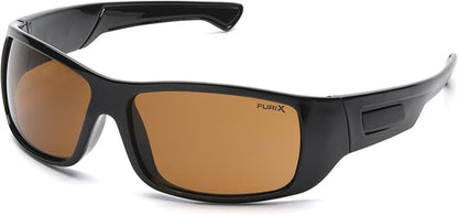 Pyramex Furix Safety Glasses Black Frame Clear Anti-Fog Lens