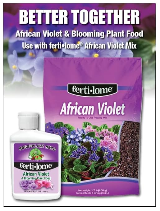 Houseplant Hero African Violet & Blooming Plant Food - 8-10-8 House Plant Fertilizer (8 Ounces)