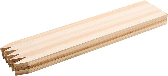 VEVOR Wooden Garden Stakes, 25 Pcs 36 x 0.5 x1.5 in Survey Grading Stakes, Garden Ground Stake with Sharp Point, Fir Wood Plant Support Stake, Sign Posts for Silt Fence Backyard Boundaries Baselines