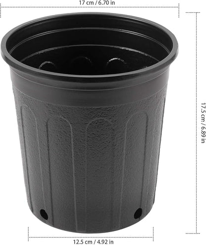 KEILEOHO 25 Pack Plastic Plant Nursery Pots, 1 Gallon Plants Pots with Drainage Holes, Flower Plant Container for Cuttings, Seedling, Flower, Vegetable, Succulent, Black