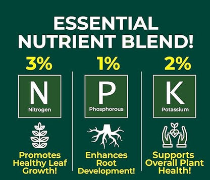 Premium Liquid Monstera Plant Fertilizer - 3-1-2 Concentrate for Indoor Plants and Flowers by Gardenera | Organic Plant Food for Monstera - 8oz