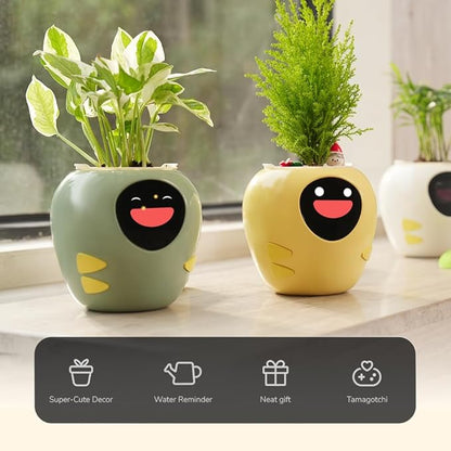 New 2026 Ai Smart Planter – Extra Large Interactive Plant Pot, Pet Plantagotchi, robot, Leafypod and Plantiboy, Robot Flower Pot with Feelings, Indoor Flowerpot with Water, Digital Gifts (Purple)