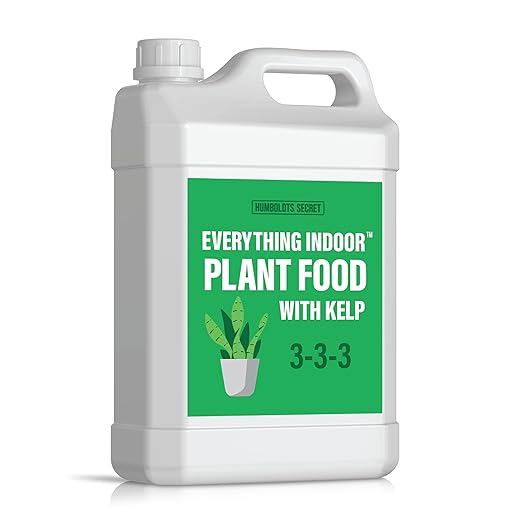 Humboldts Secret Everything Indoor Plant Food | 3-3-3 All Purpose Liquid Fertilizer with Norwegian Kelp | Supports Growth and Strong Roots | Nutrients for Houseplants & Indoor Plants | 32 Ounce