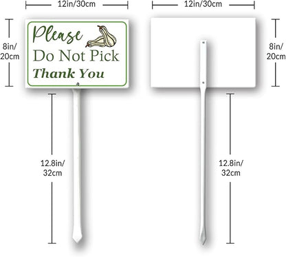 Boylee (8X12) IN Please Do Not Pick Squash Thank You Yard Sign With Stake Rustproof Aluminum Fruit Vegetable Signs Stand for Home Orchard Garden Outdoor Decoration
