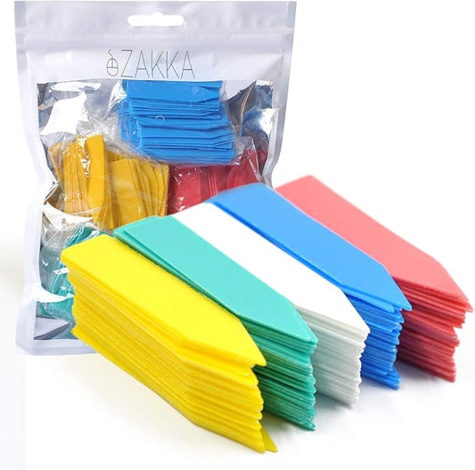 eZAKKA Plant Labels for Seedlings, 500pcs Plant Tags Markers Plastic Garden Markers Labels Tags Sticks for Outdoor Garden Waterproof, Multi-Color 2 Inches