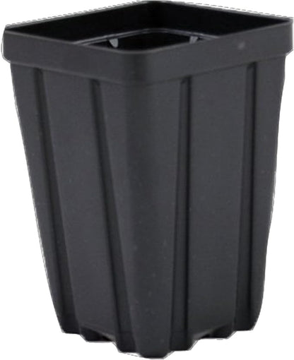 Square Greenhouse Pots 3.5 inch x 5 inch- Black - Plastic - Deep - Qty 25 by Growers Solution