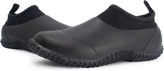 SWIFTFROG Men’s Garden Boots - Unisex Waterproof Ankle Slip-On Footwear Rubber Rain Boots for Men Women Outdoor,Camping,Gardening