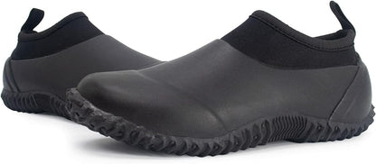SWIFTFROG Men’s Garden Boots - Unisex Waterproof Ankle Slip-On Footwear Rubber Rain Boots for Men Women Outdoor,Camping,Gardening
