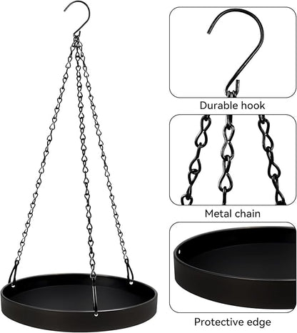 Plant Hanger Indoor Outdoor, Hanging Planter Baskets for Outdoor Indoor Plants, Hanging Plant Holder Plant Shelf Metal Window Plant Hanger, 3 Pack
