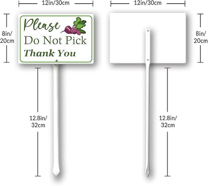 Boylee (8X12) IN Please Do Not Pick Ripe Red Beets Thank You Yard Sign With Stake Rustproof Aluminum Fruit Vegetable Signs Stand for Home Orchard Garden Outdoor Decoration
