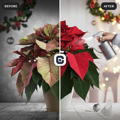 Gardenera Poinsettia Plant 3-1-2 Fertilizer Spray - Organic Liquid Plant Food Mist for Christmas Flowers and Trees - 8oz