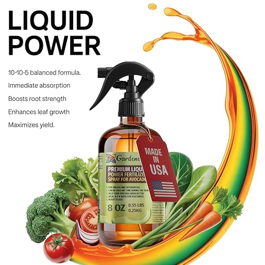 Liquid Power Peas Fertilizer Spray – Ready-to-Use Liquid Plant Food Mist for Peas – Premixed, Easy Application – Fast-Acting Formula for Growth, Roots & Yield – Indoor & Outdoor Use – 8 oz