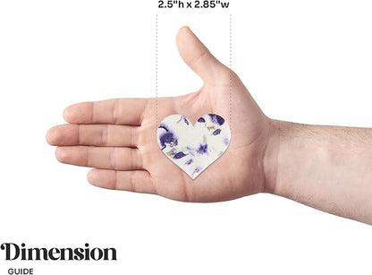 Set of 24 Purple Heart Seed Paper – Writable & Plantable Wildflower Hearts with Envelopes & Planting Guides, Gift for Moms or Plant Lovers for Mother’s Day, Heart Party Favors for Weddings & Showers