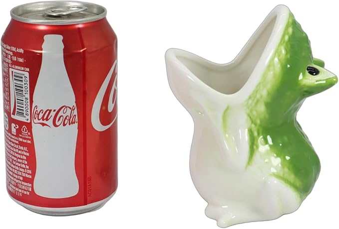 Cute Frog Succulent Planter Pot with Drainage Tray, Small Ceramic Cactus Flower Container, Funny Animal Shaped Indoor Air Plants Holder