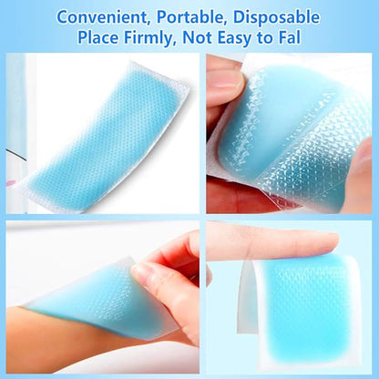 20 Sheets Cooling Patches for Fever Discomfort & Pain Relief, Cooling Relief Fever Reducer, Soothe Headache Pain, Pack of 20 Blue