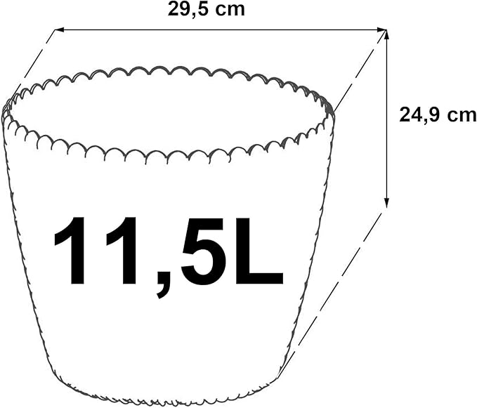 Zanvic Flowerpot splofy 2, Effect Knitted Fabric, 30 cm, Mint, 30 x 30 x 25 cm, za548