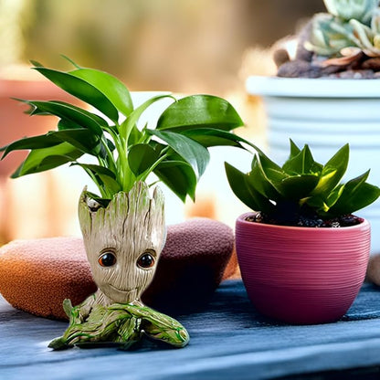 Unique Planter for Indoor Plants Pot Cactus Cute Flowerpot with Drainage Hole,Funny Succulent Planters Home Decor Adorable Christmas Birthday Gift for Plant Lovers -6 inch