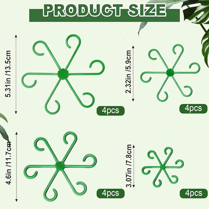 32pcs Plant Stem Support, Plant Support for Indoor Plants, 4 Sizes Climbing Houseplant Stem Holders, Reusable Plant Stabilizer, Indoor Plants Accessories