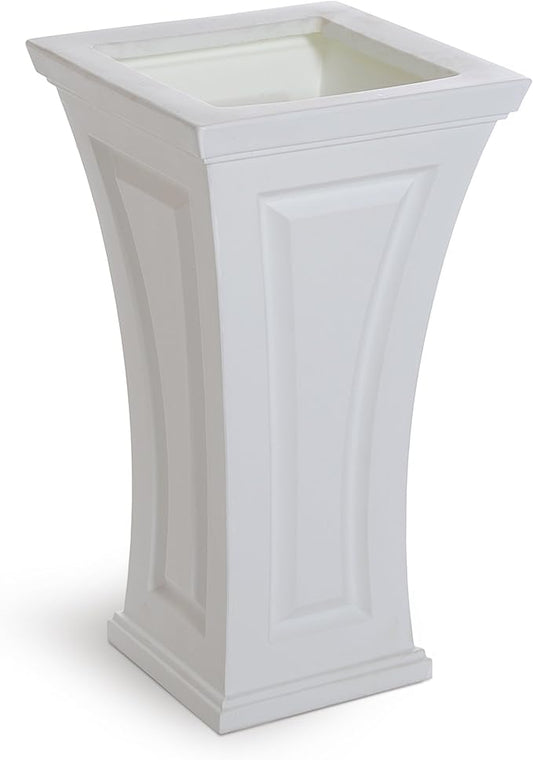 Mayne Inc Cambridge Tall Planter, White 16x16"