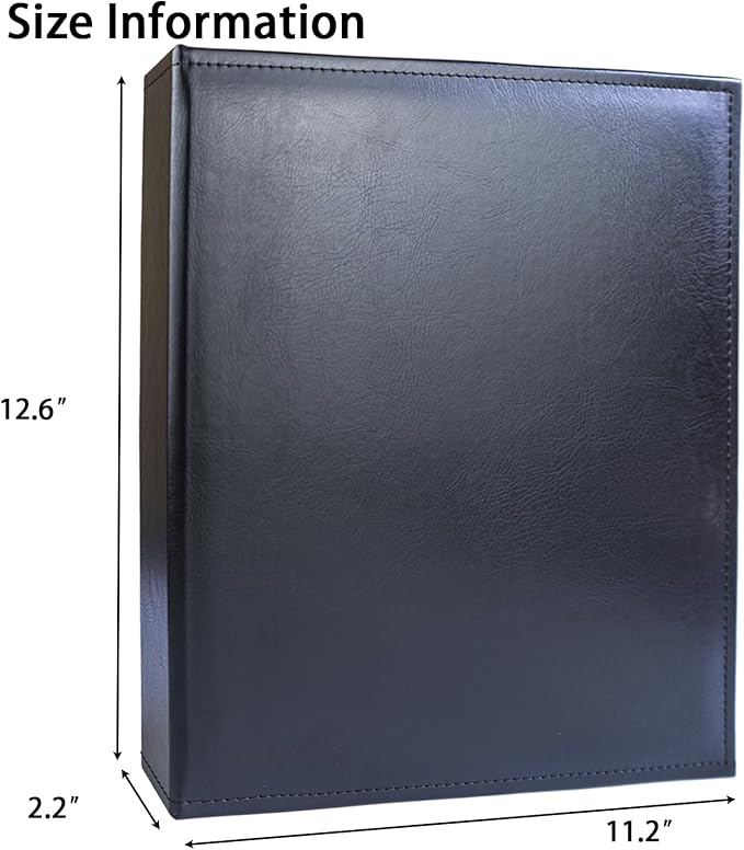 A4 3 Ring Binder Garden Seeds Storage Album with 30 Pcs 3.5x5” Seed Packet Sleeves, PU Leather Hardcover Organization Book for Seed Packet，Photo, Index Card，240 Top Loading Pockets Capacity