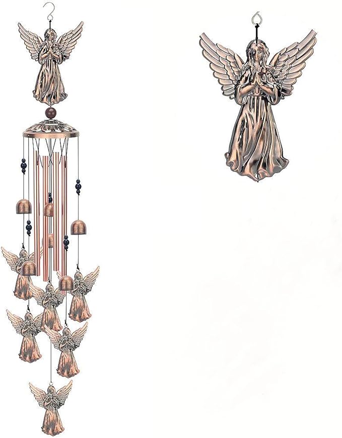 Angel Wind Chimes for Outside,Metal Windchimes,Angel Easter Gifts for Women/Men,Wind Chime Garden Decor Outdoor,Memorial/Housewarming/Birthday/Festival Gifts,Front Yard Decor