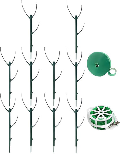 10 Pack Stackable Monstera Plant Support, Garden Stakes for Climing Plants Stem Support, Durable Plant Accessories for Indoor Outdoor Potted Plants, Flower Other Climbing Plants