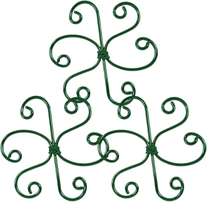 Plant Stem Support Set, 2025 New Reusable Plastic Climbing Plant Support Plant Trellis 3/6 Pcs, Upgrade Climbing Houseplant Support Stakes for Indoor Plants Stem Holder (3, Green Round)