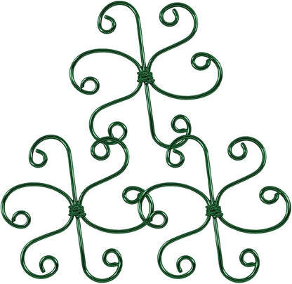 Plant Stem Support Set, 2025 New Reusable Plastic Climbing Plant Support Plant Trellis 3/6 Pcs, Upgrade Climbing Houseplant Support Stakes for Indoor Plants Stem Holder (3, Green Round)