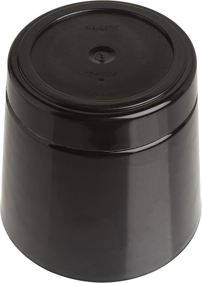 Root & Vessel Majestic Full Depth Round Cylinder Pot, Glossy Black, 8-Inch (10088)