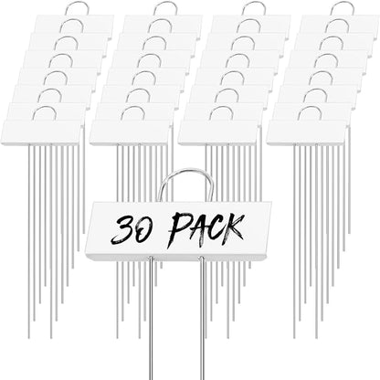 Foraineam 30 Pack Metal Plant Labels Plant Tags Weatherproof Planting Seedling Stake Signs Nursery Tags Large Iron Garden Markers