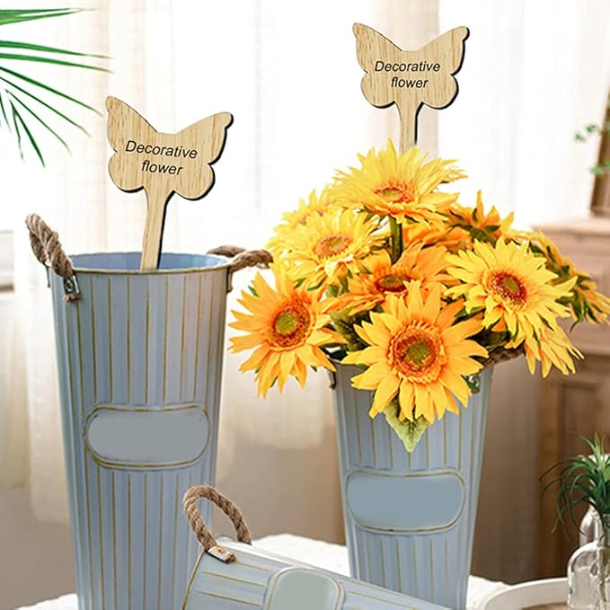 Green Decor 30pcs Wooden Bamboo Plant Labels Nursery Garden Flowerpot Plant Sign Inserted Tags Stakes Sticks for Flowers Vegetables Seedlings Chalkboard Signs