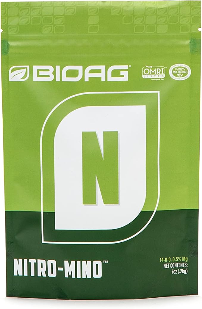 BioAg Nitro-Mino Organic Nitrogen Fertilizer, Amino Acids Nitrogen Magnesium (7 oz)