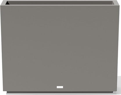 Veradek Block Series Span Plastic Planter - Tall Rectangular Planter for Indoor or Outdoor Patio/Porch, Gray, 30" in Height, 10" in Width, 38" in Length