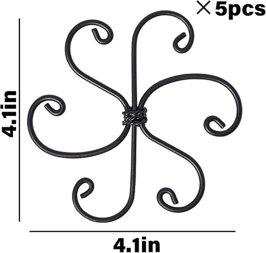 Monstera Plant Support Hook - 4.1x4.1IN 5PCS, Durable Adjustable Stem Support System, Gentle Protection for Monstera and Fishbone Cactus, Professional Indoor Plant Stabilizer