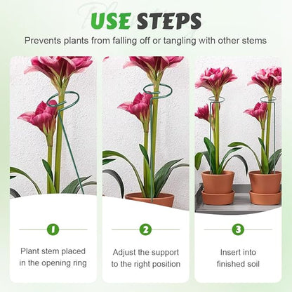 4/8/12 Pack Plant Stakes, 16/24/36 Inch Plant Support Stakes, 2025 New Plant Sticks Support, Flower Stakes for Plants Peony, Tomato Seedling, Marigold, Amaryllis, Sapling, Coreopsis (24 Inch-8 Pack)