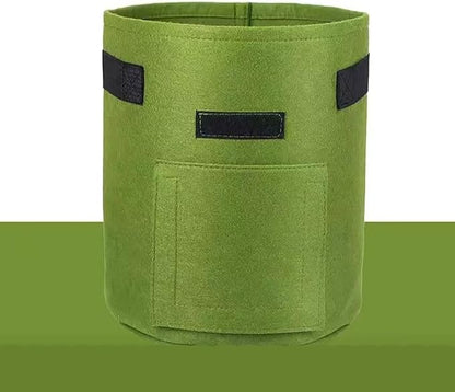 Ulalaza 3PCS Potato Grow Bags with Flap Plant Grow Bags Fabric Multi Ribbon Potato Bag Tomato Vegetable Growth Non-Woven Felt Planting Bag Transparent