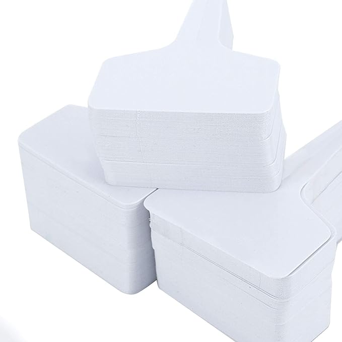 ZOENHOU 800 PCS 2.4 x 3.9 Inch Plastic Plant Tags, T Type Plant Labels, Reusable Garden Labels for Gardening