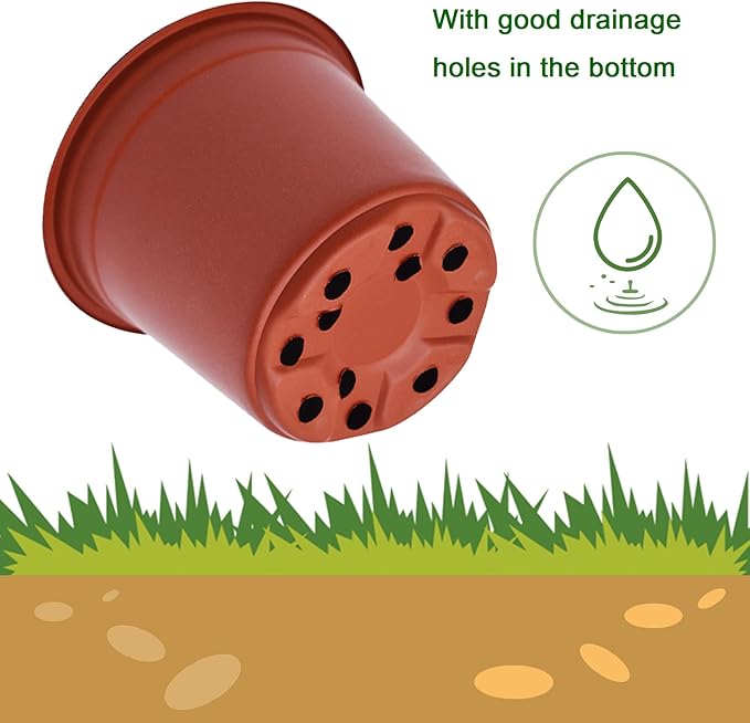 100 Pcs Nursery Seedlings Pots - 3.5 Inches Seed Starting Pot Flower Plant Container for Succulents, Seedlings, Cuttings, Transplanting
