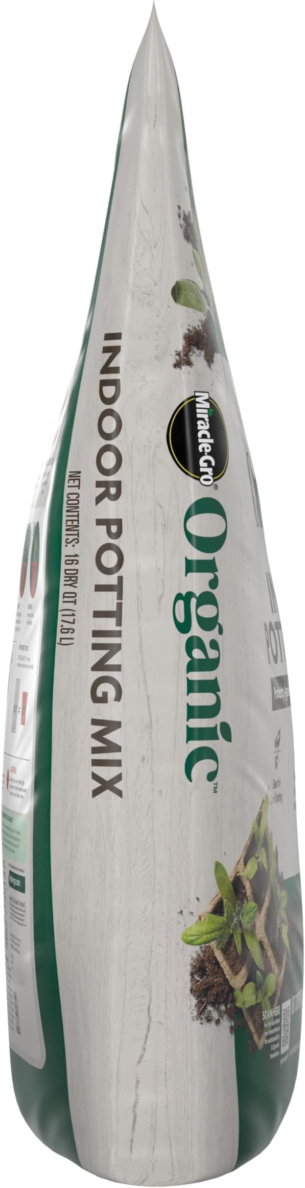 Miracle-GRO Organic Indoor Potting Mix, Protects Against Over and Under Watering, for Indoor Container Plants, Houseplants and Starter Plants, OMRI Listed, 16 qt., 2-Pack