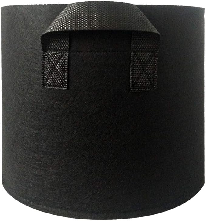 jecengs 6-Pack 5 Gallon Non-Woven Thickened Plant Grow Bag, High-Intensity Transplanting Seedling Pot with Handle Black